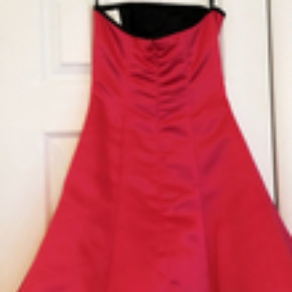 Dress new juniors size 1 Jessica McClintock for Gunne Sax polyester strapless - Picture 2 of 2